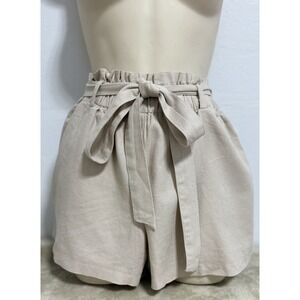 HAVE LOS ANGELES Shorts Womens‎ Size Large Paperback Brown Cotton Woven Belt
